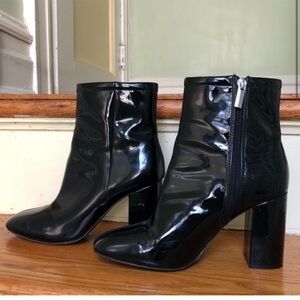 Urban Outfitters Shiny Black Ankle Boots